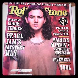 Vintage Rolling Stone Magazine Eddie Vedder Cover